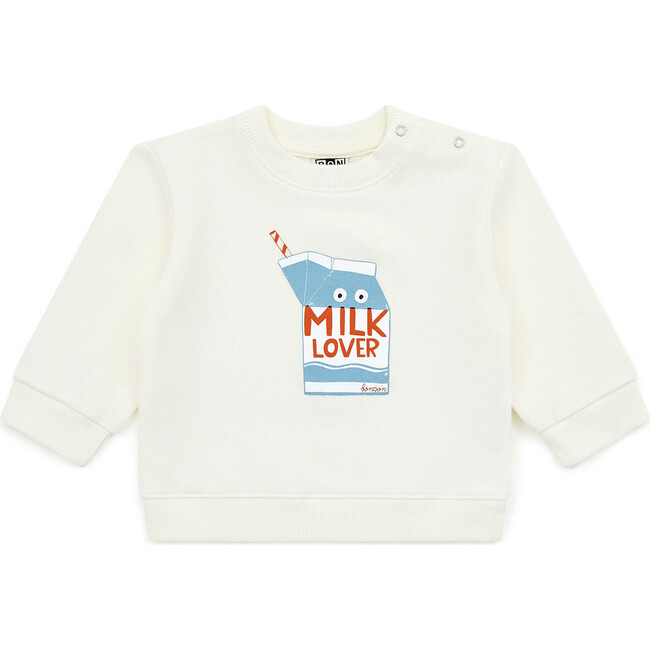 Milk Lover Baby Sweatshirt, White