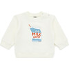 Milk Lover Baby Sweatshirt, White - Sweatshirts - 1 - thumbnail