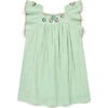 Reveuse Embroidered Dress, Green - Dresses - 1 - thumbnail