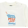 Milk Lover Baby Sweatshirt, White - Sweatshirts - 3