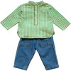 Matt Western Baby Shirt, Green - Shirts - 4