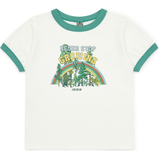 Never Stop Growing Camp T-Shirt, White - T-Shirts - 1