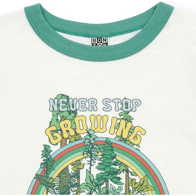 Never Stop Growing Camp T-Shirt, White - T-Shirts - 3
