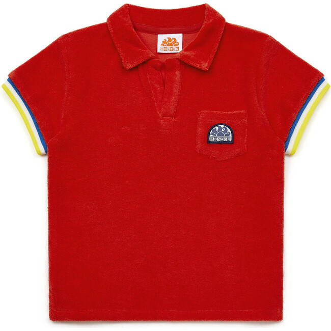 Bonton X Sundek Terry Polo, Red - Polo Shirts - 1