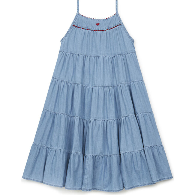 Calypso Chambray Dress, Blue - Dresses - 1