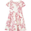 Summer Toile Round Neck Party Dress, Red - Dresses - 1 - thumbnail