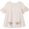 Lace Embroidered Baby Dress, Pink - Dresses - 2