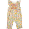 Liberty Smocked Baby Jumpsuit, Pink - Rompers - 1 - thumbnail