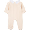Pointelle And Lace Footed Jumpsuit, Pink - Rompers - 2