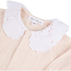 Pointelle And Lace Footed Jumpsuit, Pink - Rompers - 3