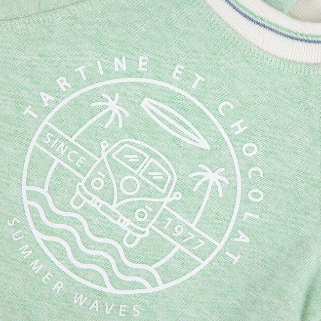 Summer Waves Baby Sweatshirt, Green - Sweatshirts - 3