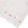 Embroidered Floral Cotton Cardigan, White - Cardigans - 3