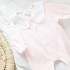 Pointelle And Lace Footed Jumpsuit, Pink - Rompers - 4