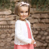 Embroidered Floral Cotton Cardigan, White - Cardigans - 5
