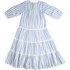 Women's Indira 3/4 Sleeve Dress, Faded Stripe - Dresses - 3 - thumbnail