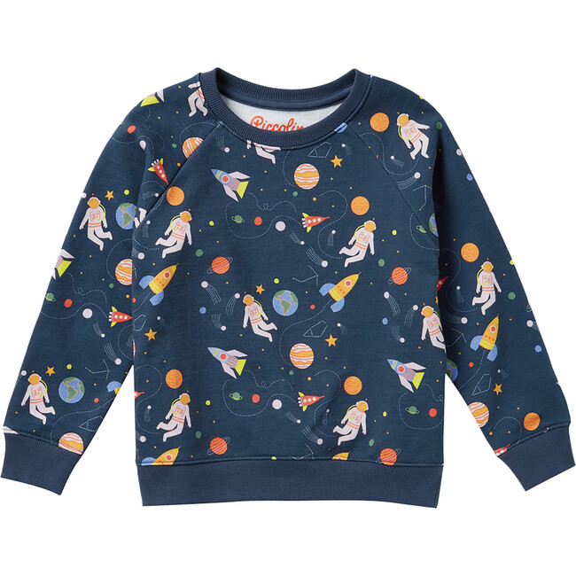 Relaxed Crewneck Pull-Over Oversized Sweatshirt, Space Exploration - Sweatshirts - 1