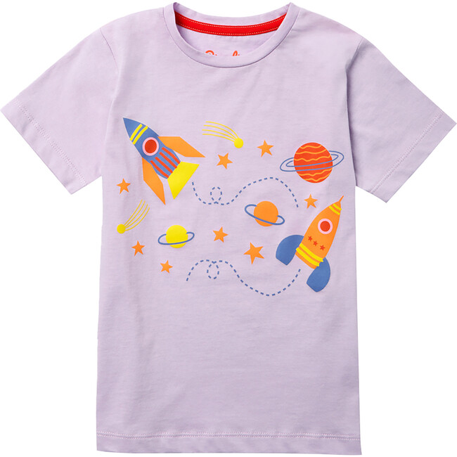 Graphic Crewneck Pull-Over Tee, Space Exploration - T-Shirts - 1