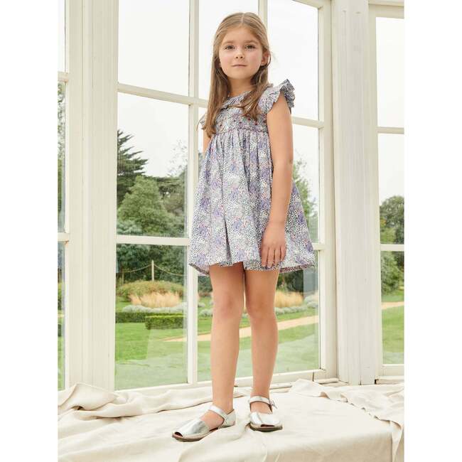 Beatrice A-Line Hand-Smocked Dress, Purple - Dresses - 2