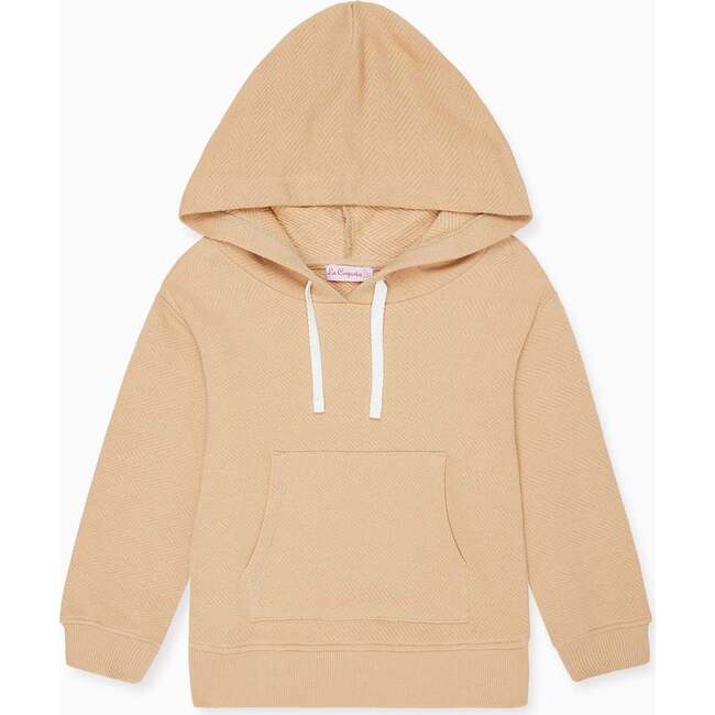 Andrew Hooded Sweatshirt, Camel - Sweatshirts - 1