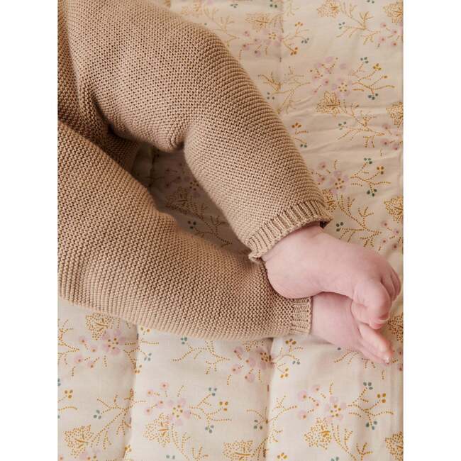 Fino Cotton Knit Trousers, Camel - Pants - 2