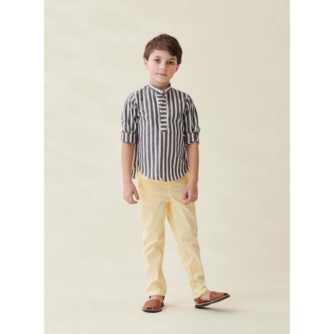 Jazmin Long Sleeve Shirt, Blue Stripe - Shirts - 2