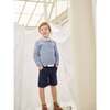 Brio Knit Collar Long Sleeve Jumper, Dusty Blue - Sweaters - 2