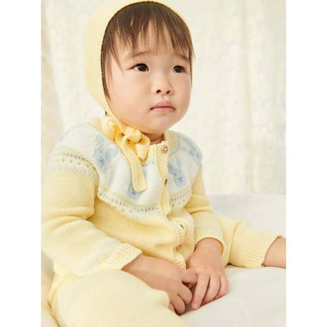 Calli Long Sleeve Cotton Set, Vanilla - Bodysuits - 2