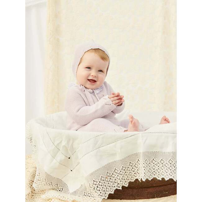 Belita Long Sleeve Cotton Set, Mauve - Bodysuits - 2