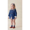 Desi Cotton Knitted Jacket, Blue - Coats - 2
