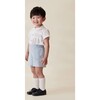 Carlina Short Sleeve Smock Set, Blue - Rompers - 1 - thumbnail