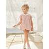 Hestia Peter Pan Collar Set, Pink Polka Dot - Dresses - 2