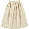 Patmos Ecru Waffle Skirt, Biege - Skirts - 1 - thumbnail