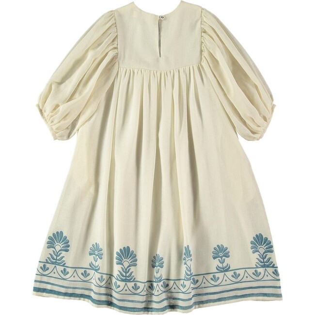 Selene Vertical Ornamental Border Dress, Tan - Dresses - 2