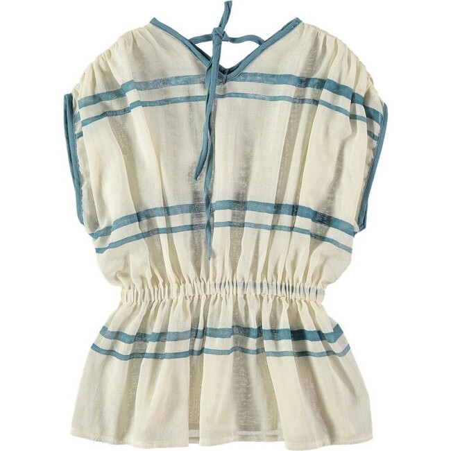 Pandora Double Stripe Blouse, Blue - Blouses - 2