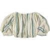 Hebe Double Stripe Top, Blue - One Pieces - 1 - thumbnail