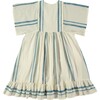 Hestia Double Stripe Dress, Blue - Dresses - 3 - thumbnail