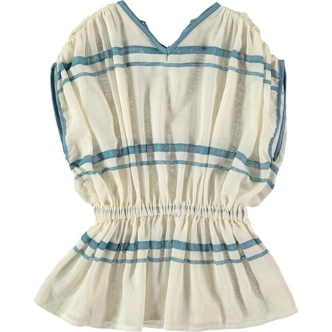 Pandora Double Stripe Blouse, Blue - Blouses - 3