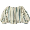 Hebe Double Stripe Top, Blue - One Pieces - 2