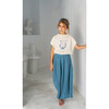 Orpheus Ecru Flame Knit T-Shirt, Blue - T-Shirts - 4