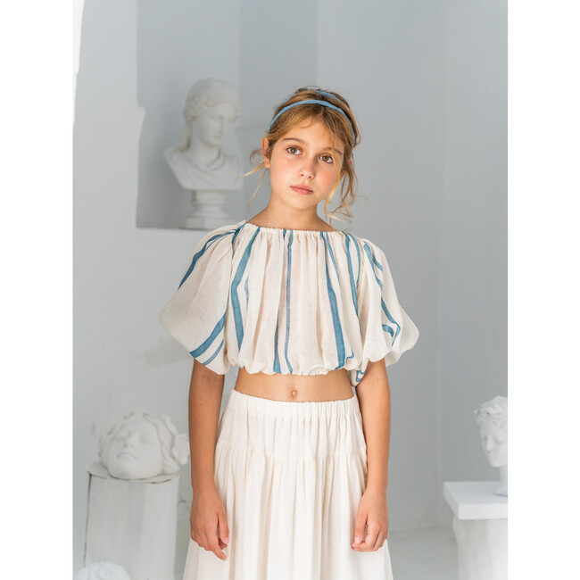 Hebe Double Stripe Top, Blue - One Pieces - 4