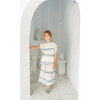 Pandora Double Stripe Blouse, Blue - Blouses - 9