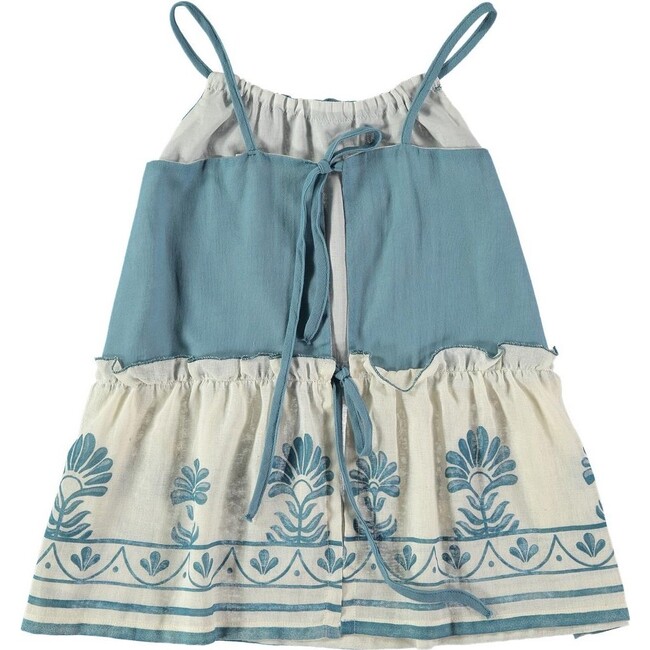 Aphrodite Egeo Indiana Collar Halter Neck Blouse, Blue - Blouses - 2