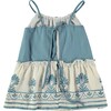 Aphrodite Egeo Indiana Collar Halter Neck Blouse, Blue - Blouses - 2