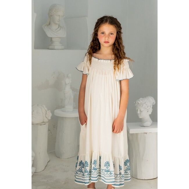 Chlorine Ecru Bolero Dress, Beige - Dresses - 3