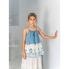 Aphrodite Egeo Indiana Collar Halter Neck Blouse, Blue - Blouses - 3