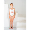 Anthemion Lycra Swimsuit, Beige - One Pieces - 3 - thumbnail