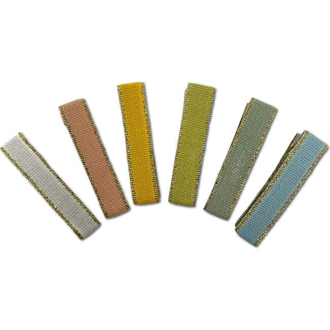 Ribbon Bar Alligator Clips Bundle Set, Pastel (Pack Of 6) - Hair Accessories - 1