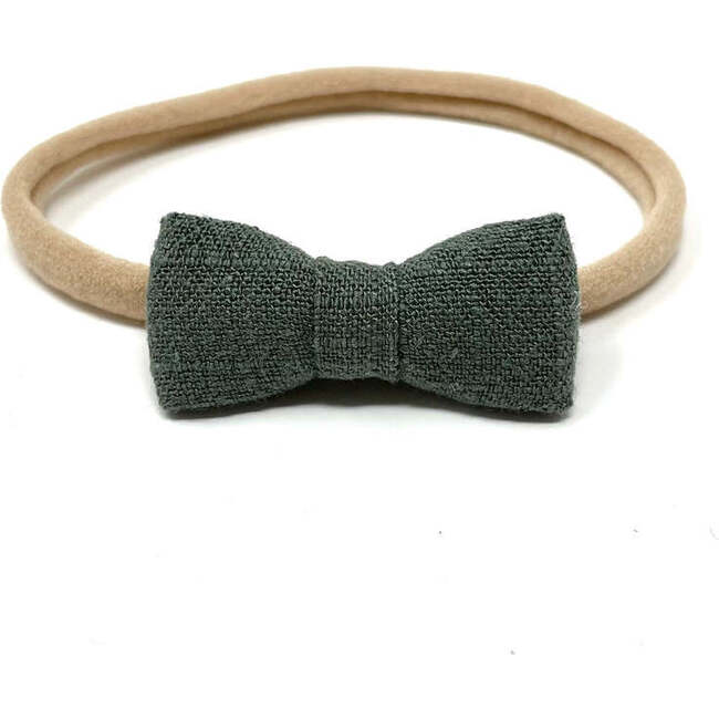 Itty Bitty Bow Headband, Olive - Hair Accessories - 1
