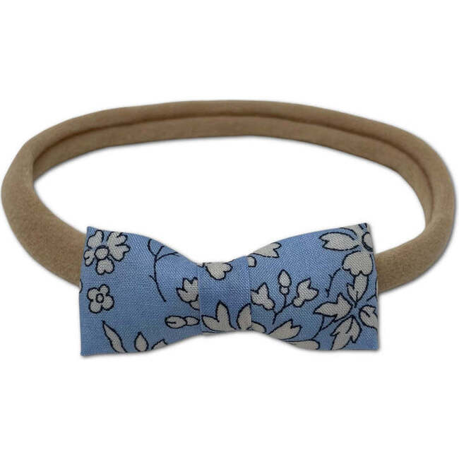 Itty Bitty Liberty of London Bow Headband, Periwinkle Floral - Hair Accessories - 1
