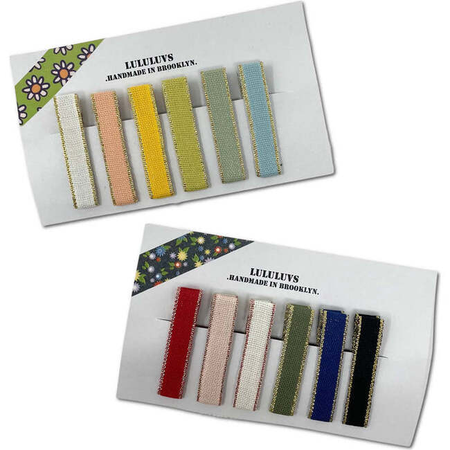 Ribbon Bar Alligator Clips Bundle Set, Pastel (Pack Of 6) - Hair Accessories - 5